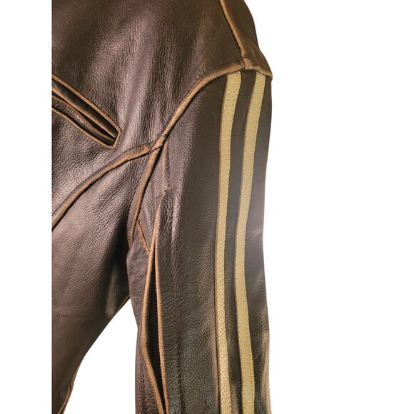 River Road Dame Drifter Motorcycle Jacket Leather Sz L - Picture 11 of 13